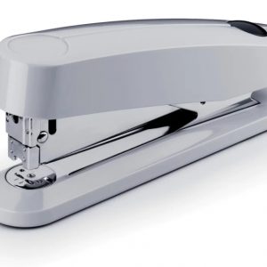 Novus B 7A Grapadora de Sobremesa + Caja de 200 Grapas 24/6 - Grapa hasta 30 Hojas - Grapado Cerrado, Abierto y Clavado - Color Gris