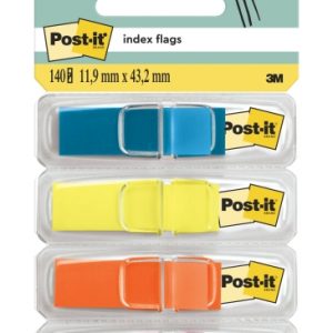 Post-It Index Pack de 4 Dispensadores con 35 Marcadores de Indice Reposicionables - Forma Rectangular - Colores Surtidos