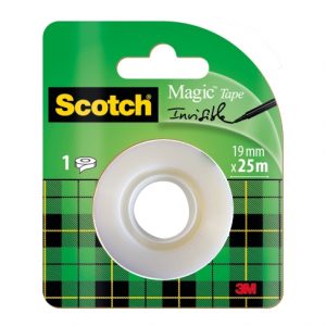 Scotch Magic Cinta Adhesiva Invisible - Recambio - 19mm x 25m - Color Transparente