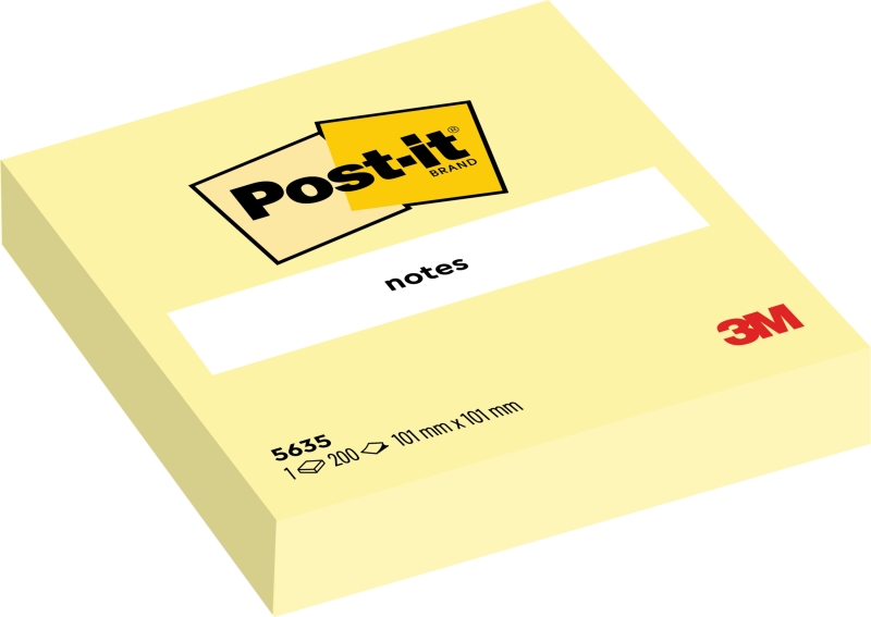 Post-It Bloc de 200 Notas Adhesivas Reposicionables - Forma Cuadrada - 101x101mm - Color Amarillo Claro 1 Post-It Bloc de 200 Notas Adhesivas Reposicionables - Forma Cuadrada - 101x101mm - Color Amarillo Claro