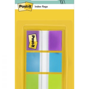 Post-It Index Dispensador con 60 Marcadores de Indice Reposicionables - Forma Rectangular - Colores Surtidos