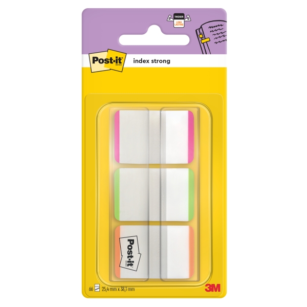 Post-It Index Dispensador con 66 Marcadores Reposicionables - Forma Rectangular - Colores Surtidos