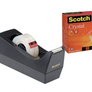 Scotch Crystal Cinta Adhesiva - 19mm x 10m - Color Negro