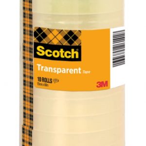 Scotch Pack de 10 Cintas Adhesivas - 15mm x 66m - Color Transparente