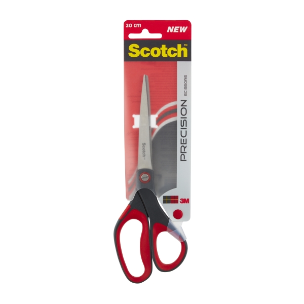 Scotch Tijeras de Precision - 20cm - Color Negro/Rojo