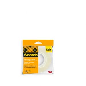 Scotch Cinta Adhesiva - Facil de Cortar - 15mm x 33m - Color Transparente
