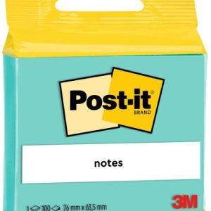 Post-It Bloc de 100 Notas Adhesivas Reposicionables - Forma Rectangular - 63.5x76mm - Color Verde