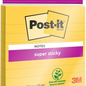 Post-It Super Sticky Bloc de 45 Notas Adhesivas Reposicionables - Forma Cuadrada - 101x101mm - Color Amarillo