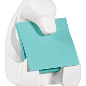 Post-It Super Sticky Dispensador con 2 Blocs de 45 Z-Notas - Forma de Oso - Forma Cuadrada - 76x76mm - Color Blanco