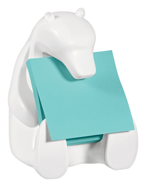 Post-It Super Sticky Dispensador con 2 Blocs de 45 Z-Notas - Forma de Oso - Forma Cuadrada - 76x76mm - Color Blanco 1 Post-It Super Sticky Dispensador con 2 Blocs de 45 Z-Notas - Forma de Oso - Forma Cuadrada - 76x76mm - Color Blanco