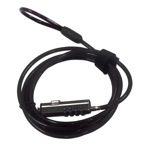 Ewent Cable de Seguridad para Portatiles con Ranura Nano - Candado de Combinacion Numerica - Cable de Acero - Cobertura de Vinilo - 1.8m de Longitud - Diametro de 4.5mm - Color Negro 1 Ewent Cable de Seguridad para Portatiles con Ranura Nano - Candado de Combinacion Numerica - Cable de Acero - Cobertura de Vinilo - 1.8m de Longitud - Diametro de 4.5mm - Color Negro