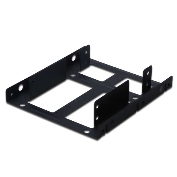 Ewent Soporte Adaptador de Montaje para Disco Duro HDD/SSD - Admite 1 HDD de 3.5" o 2 HDD/SSD de 2.5" - Aluminio Solido - Incluye Tornillos - Color Negro