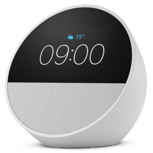 Amazon Echo Spot Altavoz y Despertador Inteligente - Sonido Potente e Intenso - Alexa - Color Blanco