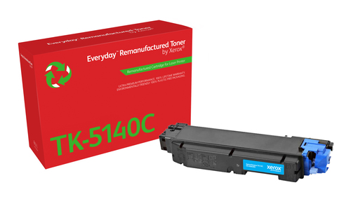 Xerox Everyday Kyocera TK5140 Cyan Cartucho de Toner Remanufacturado - Reemplaza 1T02NRCNL0/TK5140C
