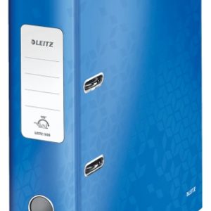 Leitz Wow Archivador de Palanca A4 - Lomo 80mm - Ollao y Rado - Etiqueta en Lomo - Color Azul