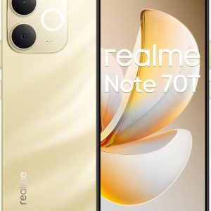 Realme Note 70T Smartphone Pantalla Amoled 6.75"- 90Hz - 4GB - 256GB - Bateria 6000mAh - Color Dorado