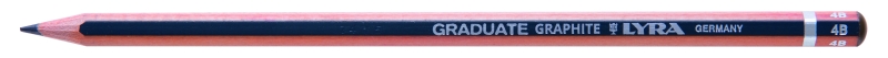 Lyra Graduate Lapiz de Grafito - Hexagonal - Graduacion 4B - Color Gris Oscuro