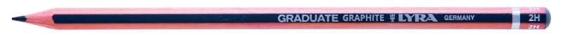 Lyra Graduate Lapiz de Grafito - Hexagonal - Graduacion 2H - Color Gris Oscuro