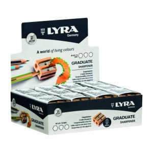 Lyra Graduate Sacapuntas Doble de Madera - Lapices hasta 8mm - Cuchilla de Alta Calidad