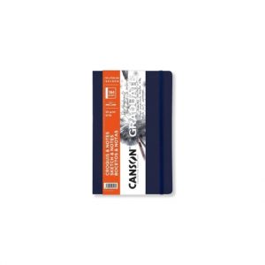 Canson Graduate Sketch Cuaderno con 92 Hojas - 14x21.6cm - 90g - Grano Fino - Tapa Blanda - Color Azul Oscuro