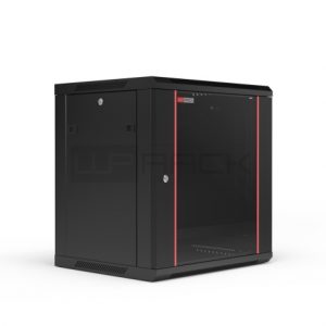 WP RWB-06605-B Armario Mural 6U - Puerta de Cristal - Cerradura de Seguridad - 600x500x370mm - Color Negro