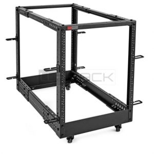 WP ROS-156X-B Bastidor Abierto de Suelo 15U - Estructura de Acero Macizo - Fondo Ajustable hasta 1023mm - Ancho 600mm - 600x1023x800mm - Color Negro