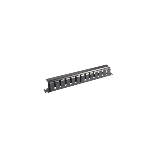 WP Guia 1U Cableado con Tapa - 490x55x80mm - Color Negro
