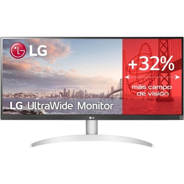LG Ultrawide Monitor 29" LED WFHD 100Hz HDR FreeSync - 21:9 - Altavoces 14W - HDMI, Displayport, USB-C - VESA 100x100 - Color Blanco