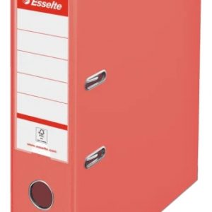 Esselte Colour'Breeze Archivador de Palanca A4 - Lomo 75mm - Ollao y Rado - Capacidad para 500 Hojas - Color Coral