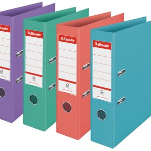 Esselte Colour'Breeze Pack de 10 Archivadores de Palanca A4 - Lomo 75mm - Ollao y Rado - Capacidad para 500 Hojas - Colores Surtidos
