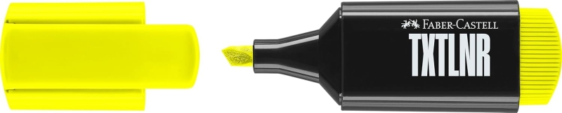 Faber-Castell TXTLNR Marcador Fluorescente - Punta Biselada - Trazo entre 1, 2 y 5 mm - Tinta con Base de Agua - Color Amarillo