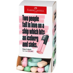 Faber-Castell TXTLNR Expositor con 60 Marcadores Fluorescentes - Punta Biselada - Trazo entre 1, 2 y 5 mm - Tinta con Base de Agua - Colores Pastel Surtidos