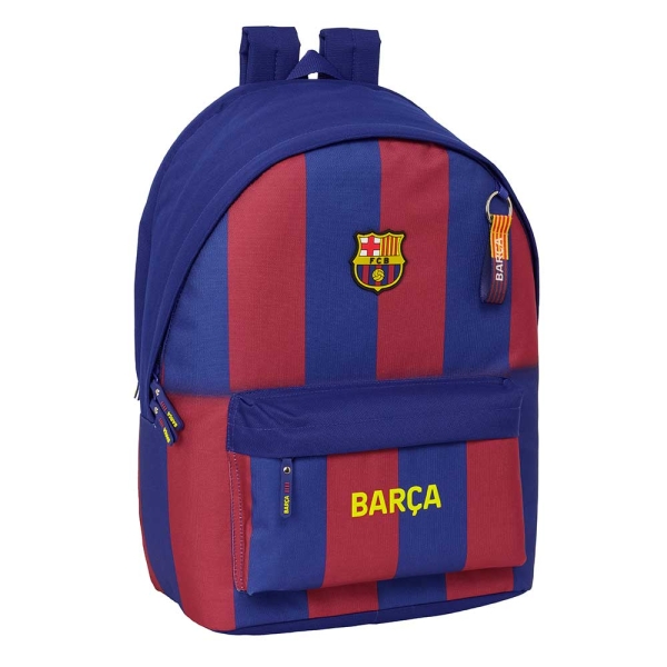 Safta F.C.Barcelona Mochila Antirrobo para Portatil hasta 15.6" - Bolsillo para Tablet hasta 11" - USB Integrado - Cremallera con Doble Tirador - 31x44x18cm - Color Rojo y Azul