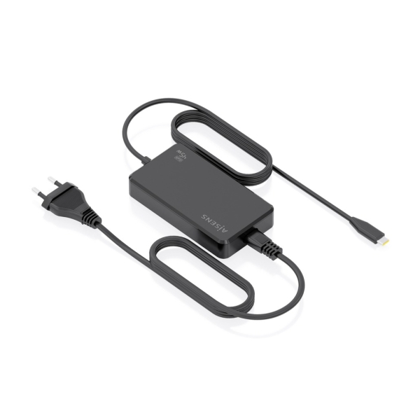 Aisens Cargador de Portatil GaN USB-C/PD 45W - Cable de 1.80m - Color Negro