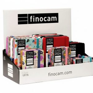 Finocam Minimal Design Expositor con 22 Agendas Minimal Surtidas en Catalan - Anual 2026 - Color Surtidos