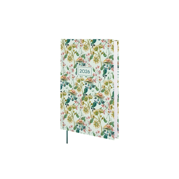 Finocam Dynamic Porto Design Agenda en Catalan - Anual 2026 - Tapa Dura - Formato Y10 - 145x23x210mm - 1 Dia por Pagina - Tematica de Flores