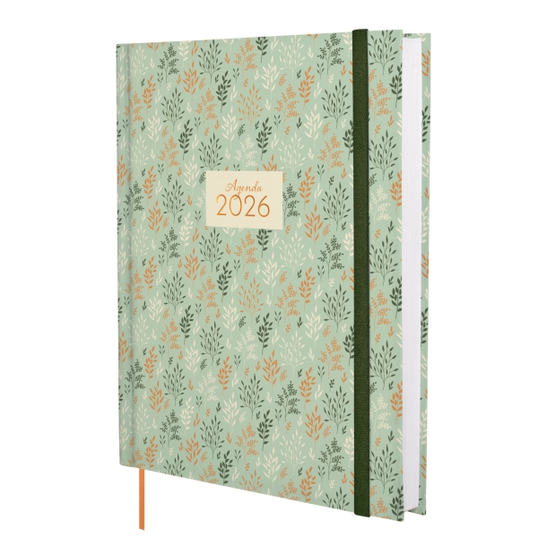 Finocam Dynamic Berlin Agenda - Anual 2026 - Cierre de Goma - Formato Y12 - 216x30x278mm - 1 Dia por Pagina - Tematica de Hojas