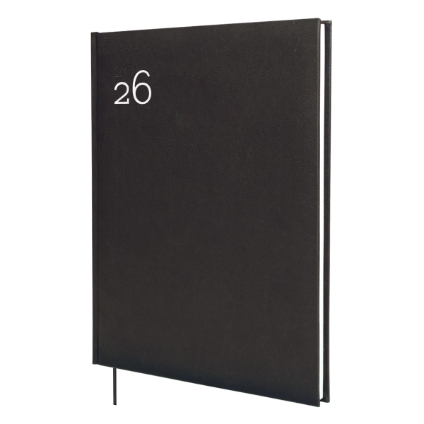 Finocam Dynamic Milano Agenda Profesional - Anual 2026 - Tapa Dura Acolchada - Formato Y12 - 214x19x275mm - Semana Vista en Vertical - Color Negro