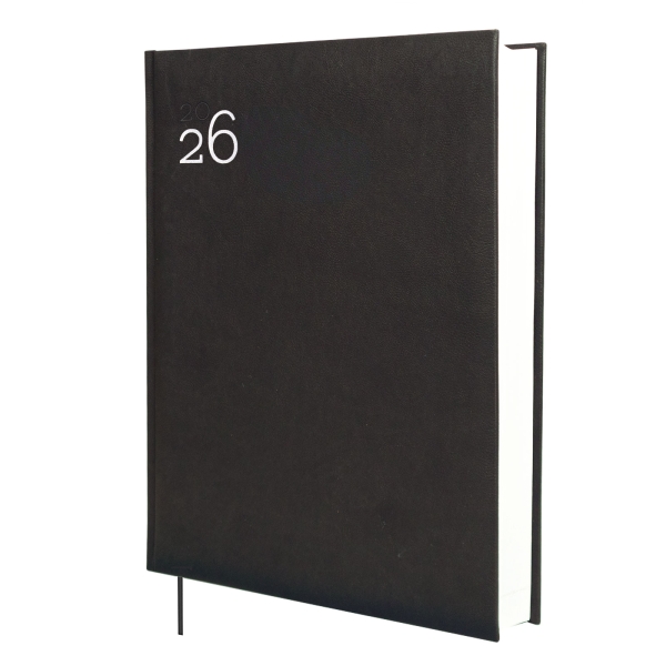 Finocam Dynamic Milano Agenda Profesional Internacional - Anual 2026 - Tapa Dura Acolchada - Formato Y12 - 214x47x275mm - 2 Paginas por Dia - Color Negro