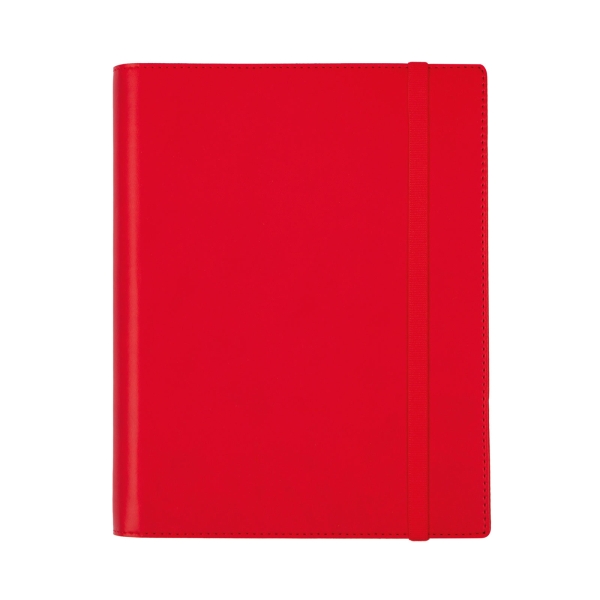 Finocam Duoband Agenda con Bloc de Notas - Anual 2026 - Formato E10 - 168x15x226mm - Semana Vista Horizontal - Color Rojo