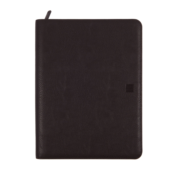 Finocam Focus Agenda Portadocumentos en Catalan - Anual 2026 - Cierre de Cremallera - Formato E40 - 260x35x340mm - Semana Vista en Vertical - Color Negro