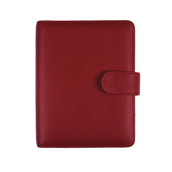 Finocam Open Piel Andrea Agenda Organizador en Catalan - Anual 2026 - Formato 500 - 165x40x210mm - Semana Vista en Vertical - Color Burdeos