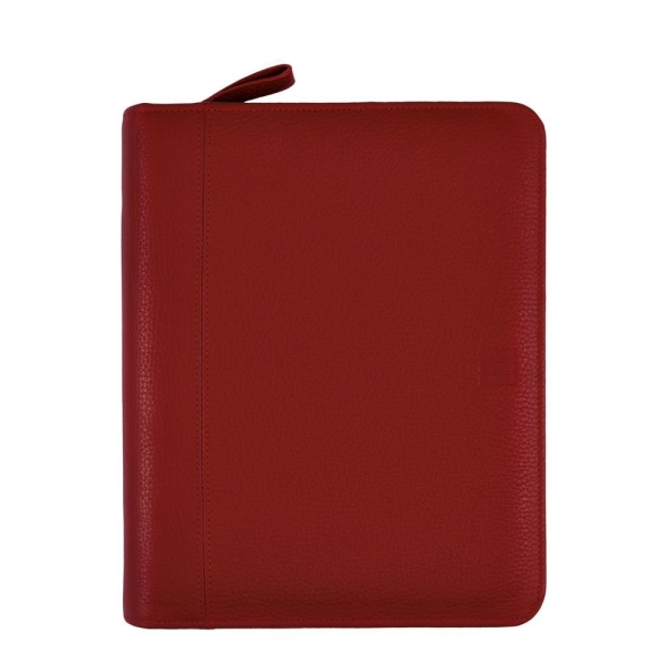 Finocam Open Piel Andrea Agenda Organizador - Cierre de Cremallera - Formato 1000 - 224x45x270mm - 1 Dia por Pagina - Color Burdeos