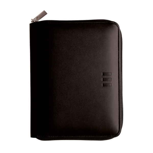 Finocam Open Clan Agenda Organizador en Catalan - Anual 2026 - Cierre de Cremallera - Formato 500 - 170x40x220mm - Semana Vista en Vertical - Color Negro