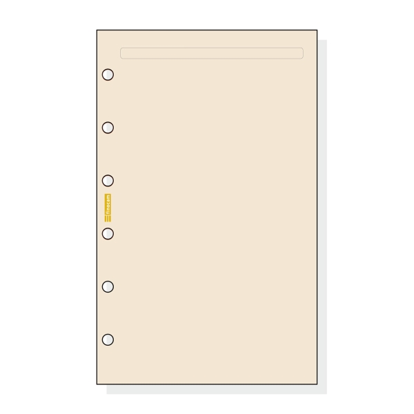 Finocam C343 Notas de Recambio para Agendas Classic - Liso - Formato 603 - 79x127x5mm - Color Crema