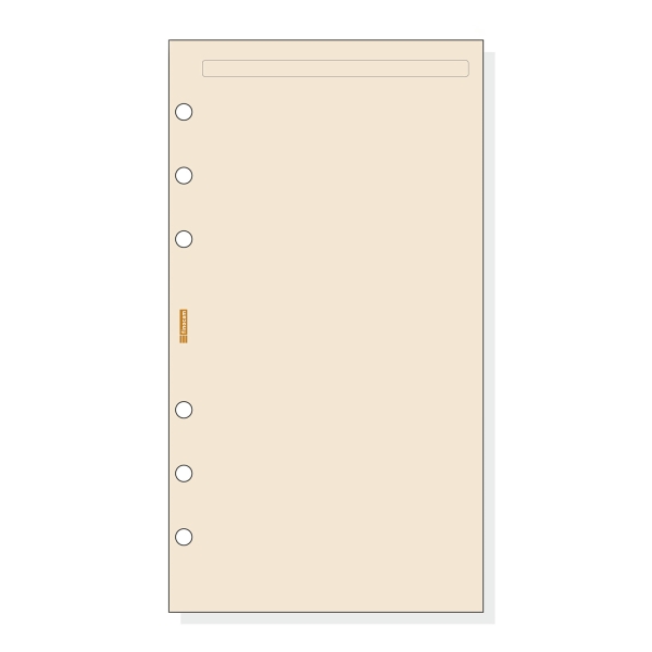 Finocam C943 Notas de Recambio para Agendas Classic - Liso - Formato 609 - 94x171x5mm - Color Crema