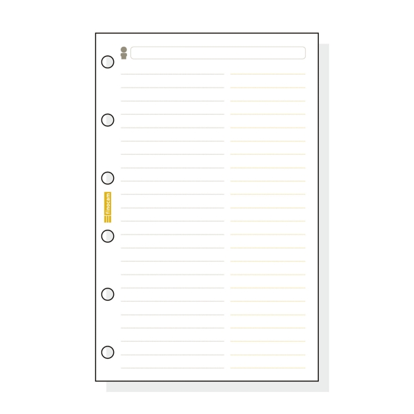 Finocam C254 Recambio Telefonico para Agendas Classic - Formato 602 - 73x114x5mm - Color Blanco