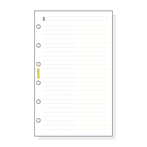 Finocam C354 Recambio Telefonico para Agendas Classic - Formato 603 - 79x127x5mm - Color Blanco