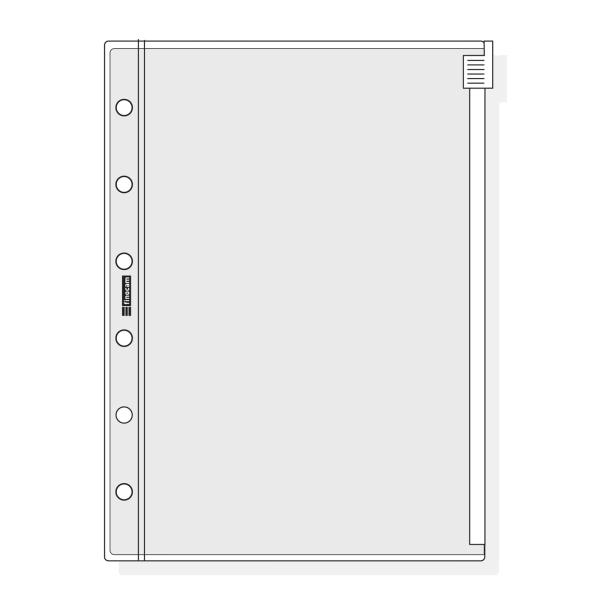 Finocam C371 Funda para Agendas Classic - Cierre de Cremallera - Formato 603 - 94x129x1mm - PVC - Color Gris Claro