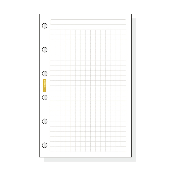 Finocam C240 Recambio para Agendas Classic - Cuadriculado - Formato 602 - 73x114x5mm - Color Blanco